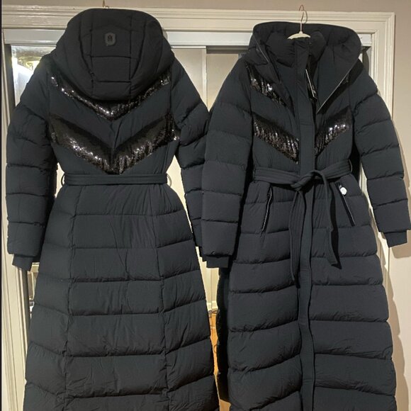 🔥🔥NWT Mackage Adina Down Long Winter Coat With Sequins! Gorgeous!! - Picture 10 of 16